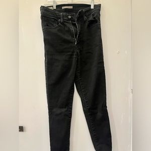 Levi’s mile high super skinny highwaisted black denim size 30